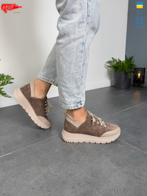 Кросівки жіночі 2291 кофе з. ARTO коричневий  оптом от Optomarket
