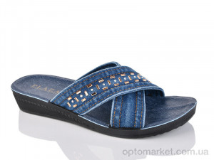 Купить Шльопанці жіночі 22Б синій батал Plaza синій