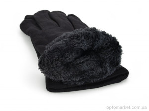 Рукавички чоловічі 2303-3 black Королева чорний  оптом от Optomarket