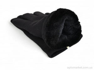 Рукавички чоловічі 2307-3 black Королева чорний  оптом от Optomarket