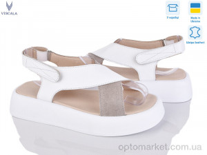 Купить Босоніжки жіночі 23211 б.ш.+беж.з. Viscala білий