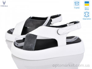 Купить Босоніжки жіночі 23211 б.ш.+сір.з. Viscala білий