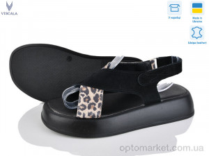 Купить Босоніжки жіночі 23211 ч.з.+лео нуб. Viscala чорний
