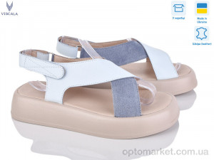 Купить Босоніжки жіночі 23211 джинс ш.+син.з. Viscala блакитний