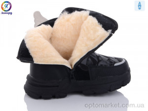 Дутики дитячі 233-A1 Леопард чорний  оптом от Optomarket