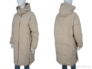 Пальто жіночі 2392 d.beige TurnHug бежевий  оптом от Optomarket