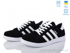 Купить Кросівки жіночі 24-170W чорно-білі замш. Crossav чорний