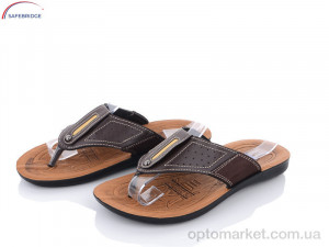 Купить Шльопанці чоловічі 24-B5013E brown Oscar коричневий