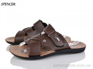 Купить Шльопанці чоловічі 2402 коричневий Spencer коричневий