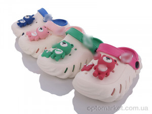 Купить Крокси дитячі 2405 mix YZY бежевий