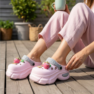 Крокси жіночі 24506-29A Luck Line рожевий  оптом от Optomarket