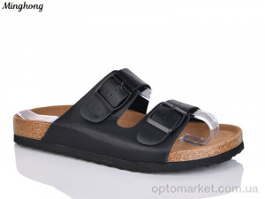 Купить Шльопанці жіночі 2502 black Minghong чорний