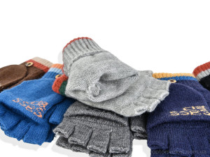 Рукавиці дитячі 2506 (14см) хутро mix Rubi мікс  оптом от Optomarket