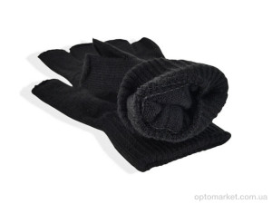 Рукавички чоловічі 2509 (18см) black Rubi чорний  оптом от Optomarket
