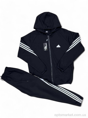 Спортивний костюм чоловічі 251 чорний A.idas чорний  оптом от Optomarket