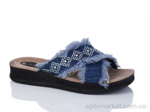 Купить Шльопанці жіночі 252-148 синій Mahli синій