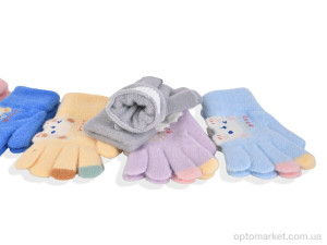 Рукавички дитячі 2527 (13см) хутро mix Rubi мікс  оптом от Optomarket