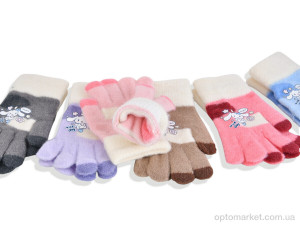 Рукавички дитячі 2528 (6-10) mix Rubi мікс  оптом от Optomarket