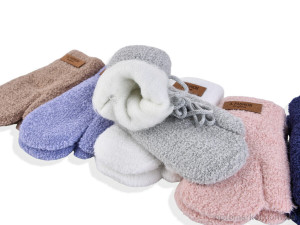 Рукавиці дитячі 2530 (16см) хутро mix Rubi мікс  оптом от Optomarket