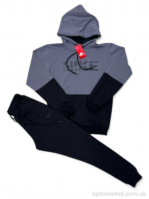 Спортивний костюм чоловічі 254 чорно-сірий N.ke чорний  оптом от Optomarket