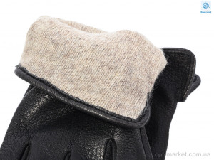 Рукавички чоловічі 2632Ш black Ginge чорний  оптом от Optomarket