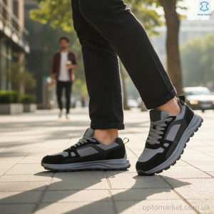 Кросівки чоловічі 2661-1 MD чорний  оптом от Optomarket