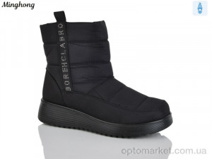 Купить Дутики жіночі 285 black Minghong чорний
