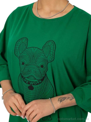 Футболка жіночі 3008 т.зелений Massmag зелений  оптом от Optomarket