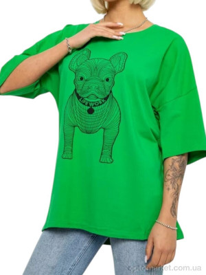 Футболка жіночі 3008 зелений Massmag зелений  оптом от Optomarket