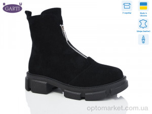 Купить Черевики жіночі 304 чорний замш байка Garti чорний