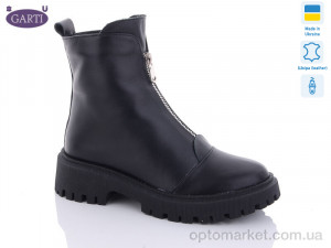 Купить Черевики жіночі 305 чорна шкіра хутро Garti чорний
