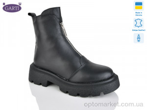 Купить Черевики жіночі 307 чорна шкіра байка Garti чорний