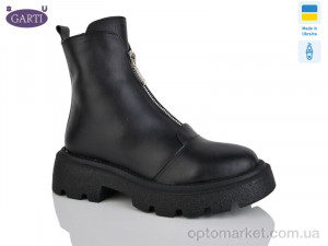 Купить Черевики жіночі 307 чорна шкіра хутро Garti чорний
