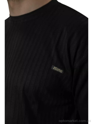 Футболка чоловічі 3130 чорний Massmag чорний  оптом от Optomarket