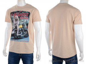 Футболка чоловічі 3186-2928-6 beige Daniel Jones бежевий  оптом от Optomarket