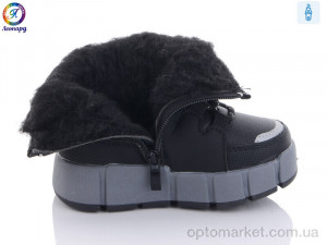 Дутики дитячі 3315-C1 Леопард чорний оптом от Optomarket