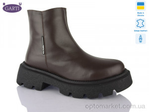 Купить Черевики жіночі 347 корич шкіра хутро Garti коричневий