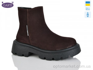 Купить Черевики жіночі 347 корич замш байка Garti коричневий