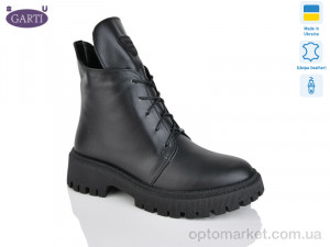 Купить Черевики жіночі 348 чорна шкіра хутро Garti чорний