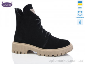 Купить Черевики жіночі 348 чорний замш-беж байка Garti чорний