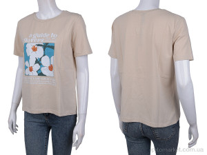 Футболка жіночі 3488-22 beige Wildeness бежевий оптом от Optomarket