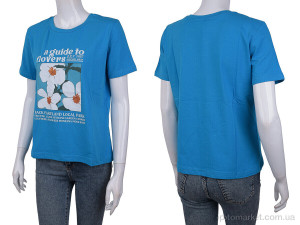 Футболка жіночі 3488-23 blue Wildeness синій оптом от Optomarket