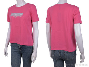 Футболка жіночі 3488-28 pink Wildeness рожевий  оптом от Optomarket