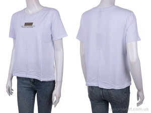 Футболка жіночі 3488-4 white Wildeness білий  оптом от Optomarket