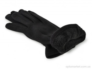 Рукавички жіночі 35-1 трикотаж black Paidi чорний  оптом от Optomarket