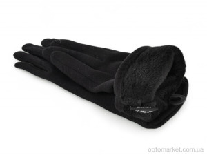Рукавички жіночі 35-3 трикотаж black Paidi чорний  оптом от Optomarket
