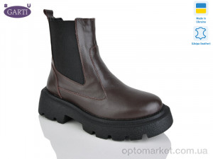 Купить Черевики жіночі 367 корич шкіра байка Garti коричневий