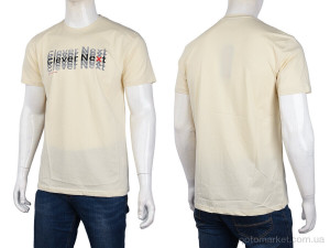 Футболка чоловічі 3707-0058-1 beige Daniel Jones бежевий  оптом от Optomarket