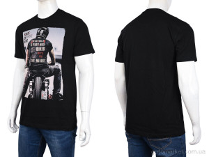 Футболка чоловічі 3707-0091-1 black Daniel Jones чорний  оптом от Optomarket