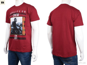 Футболка чоловічі 3707-0095-2 bordo Daniel Jones бордовий  оптом от Optomarket